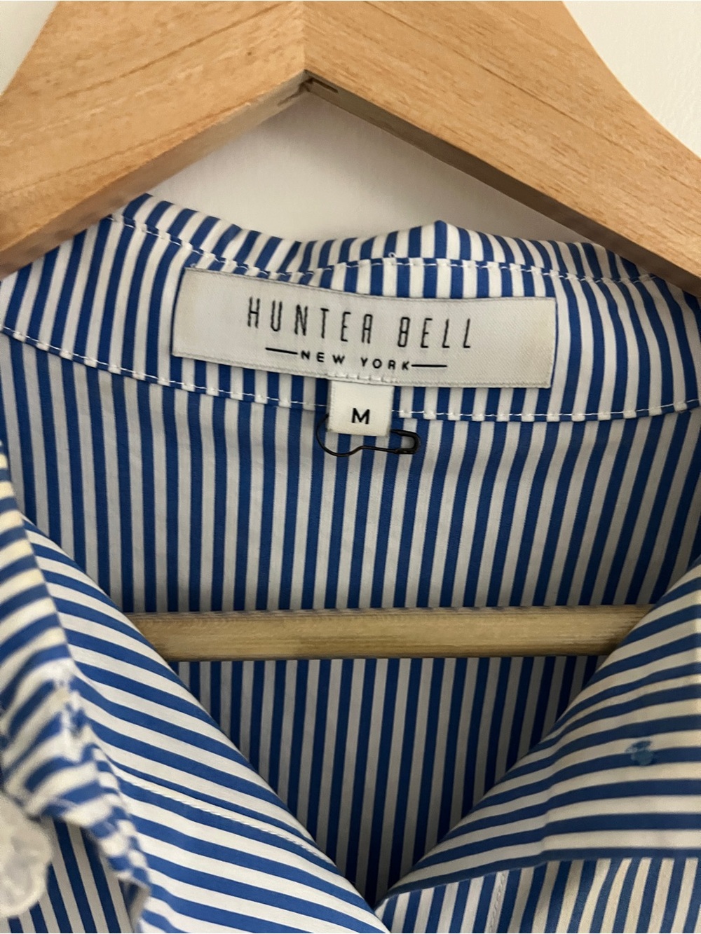 Hunter Bell Miller Top Blue and White Striped Button-Down Shirt Great Condition - Picture 3 of 16